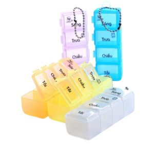 Dụng cụ phân liều thuốc 1 ngày Hofaco hỗ trợ chia thuốc đúng liều, đúng buổi