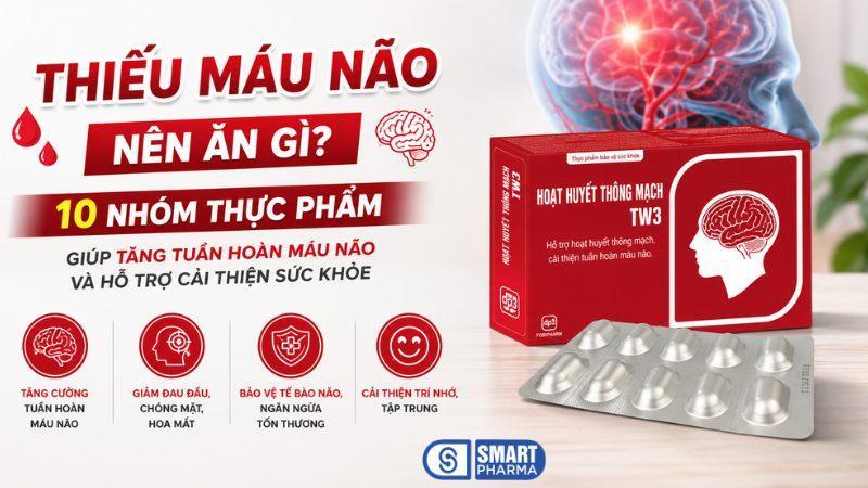 Smart Pharma - Thiếu máu não nên ăn gì? 10 nhóm thực phẩm giúp tăng tuần hoàn máu não và hỗ trợ cải thiện sức khỏe 1 Smart Pharma - Thiet ke chua co ten 2026 07 21T152658.651
