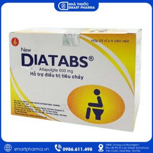Smart Pharma - Thuốc New Diatabs 600mg điều trị triệu chứng tiêu chảy cấp và mạn tính (25 vỉ x 4 viên) 2 Smart Pharma - NT SMART PHARMA 15