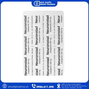Smart Pharma - Thuốc Neuronstad 300mg Stella điều trị hỗ trợ động kinh cục bộ và đau thần kinh ngoại biên (10 vỉ x 10 viên) 2 Smart Pharma - NT SMART PHARMA 2 1