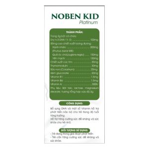 Smart Pharma - Cốm Noben Kid Platinum hỗ trợ phát triển trí não cho trẻ (Hộp 30 gói x 3g) 1 Smart Pharma - NT SMART PHARMA 2026 08 27T133215.341