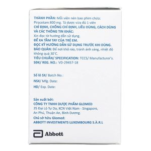 Smart Pharma - Thuốc Nootryl 800 Abbott điều trị chứng rung giật cơ, thiếu máu não (10 vỉ x 10 viên) 3 Smart Pharma - NT SMART PHARMA 2026 08 27T142603.802