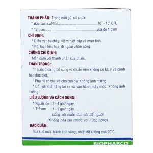 Smart Pharma - Men tiêu hoá sống Biosubtyl-II điều trị tiêu chảy, rối loạn tiêu hoá (25 gói x 1g) 2 Smart Pharma - NT SMART PHARMA 2026 09 07T104010.111