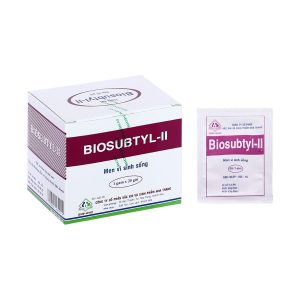Men tiêu hoá sống Biosubtyl-II điều trị tiêu chảy, rối loạn tiêu hoá (25 gói x 1g)