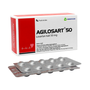 Thuốc Agilosart 50 Agimexpharm điều trị tăng huyết áp và bảo vệ tim mạch (4 vỉ x 10 viên)