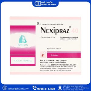Smart Pharma - Thuốc Nexipraz 40 Boston điều trị trào ngược dạ dày - thực quản ( 5 vỉ x 7 viên ) 1 Smart Pharma - NT SMART PHARMA 32