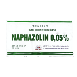 Thuốc nhỏ mũi Naphazolin 0,05% Hà Nội giúp giảm nghẹt mũi, sổ mũi và sung huyết niêm mạc mũi