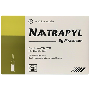 Thuốc tiêm Natrapyl 3g Pymepharco điều trị di chứng tai biến mạch máu não và một số rối loạn thần kinh