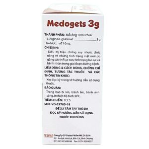 Smart Pharma - Thuốc Medogets 3g Medisun hỗ trợ cải thiện mệt mỏi, suy nhược cơ thể (20 ống x 10ml) 2 Smart Pharma - NT SMART PHARMA 99 1