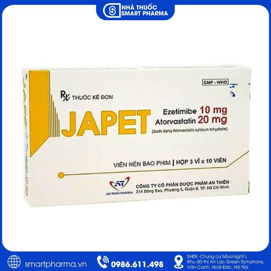 NT Smartpharma (1) Thuốc Japet điều trị tăng cholesterol máu, rối loạn lipid máu và giảm nguy cơ tim mạch