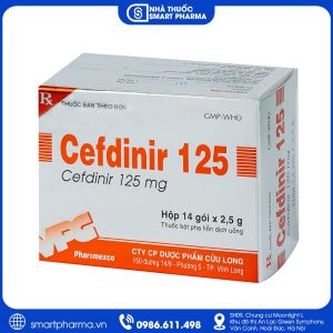 Cefdinir 125 Cửu Long – Kháng sinh điều trị nhiễm khuẩn đường hô hấp và da