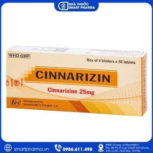 Cinnarizin 25mg Khapharco – Điều trị chóng mặt, rối loạn tiền đình và phòng say tàu xe
