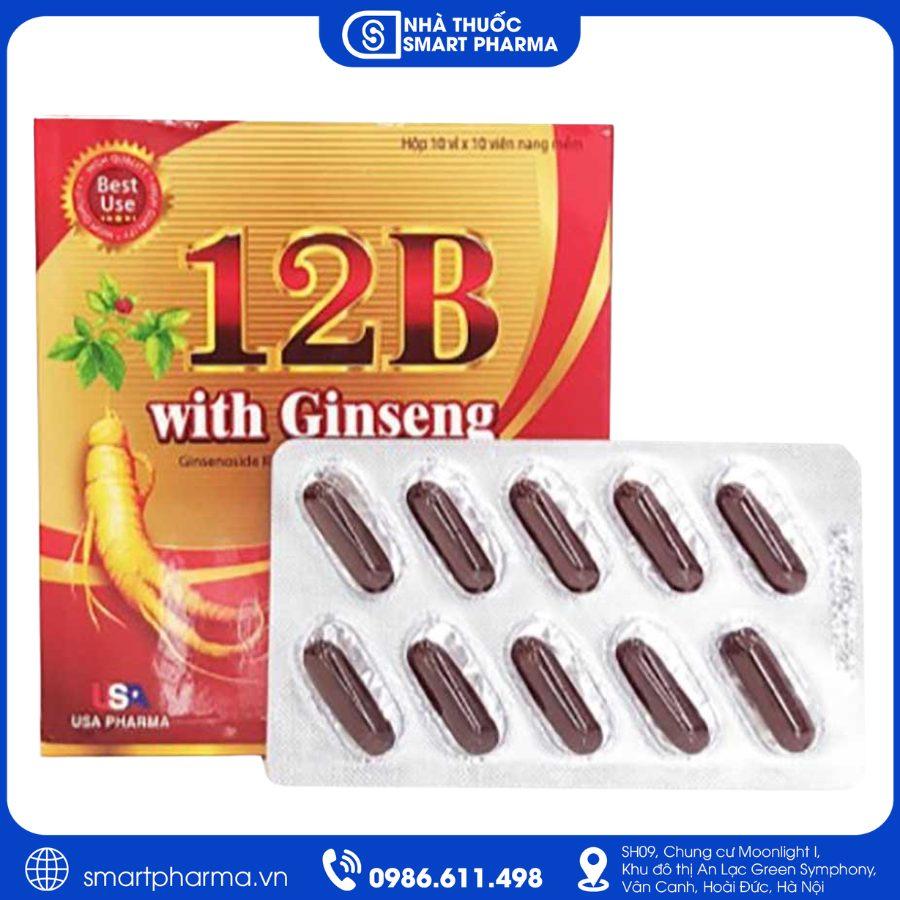 NT Smartpharma (1) 12B With Ginseng bổ sung vitamin nhóm B, hỗ trợ giảm mệt mỏi và tăng cường sức khỏe