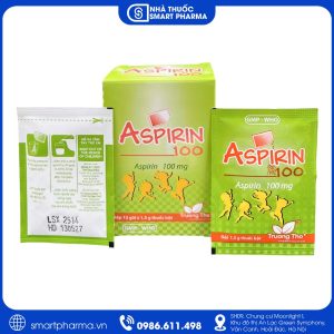 Thuốc Aspirin 100 Trường Thọ giảm đau, hạ sốt, chống kết tập tiểu cầu