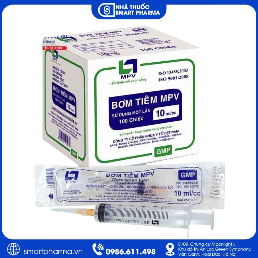NT Smartpharma (10) Bơm tiêm MPV 10ml – Dụng cụ y tế dùng một lần