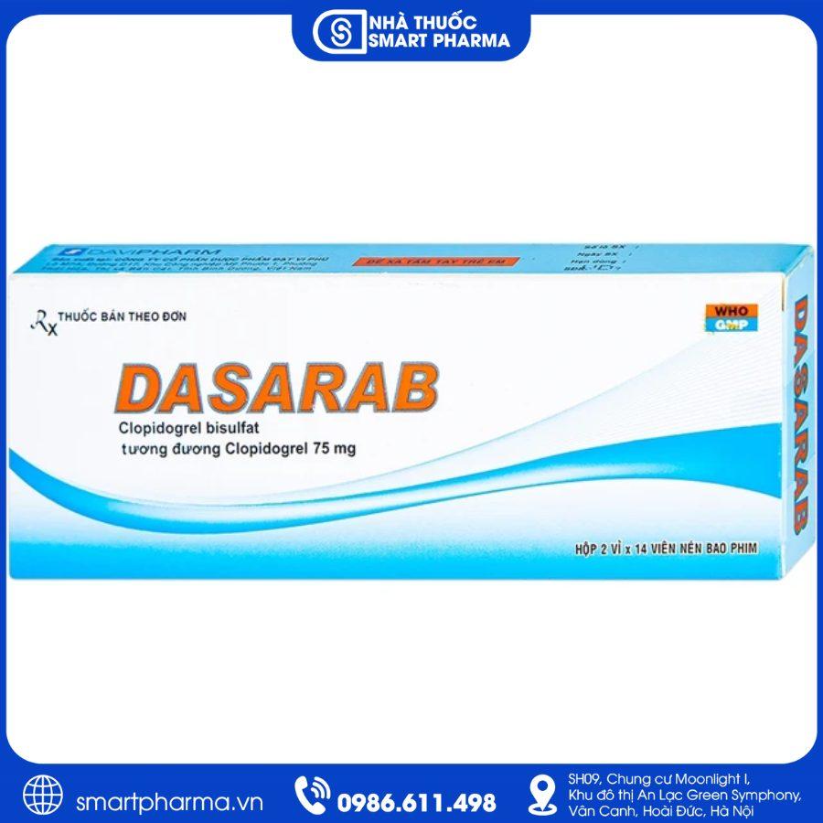 NT Smartpharma (100) Thuốc Dasarab 75mg Davi Pharm - Điều trị và dự phòng huyết khối tim mạch
