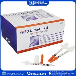 Bơm tiêm tiểu đường 3/10cc BD Ultra Fine II Becton – 0,3ml, kim 31G x 8mm