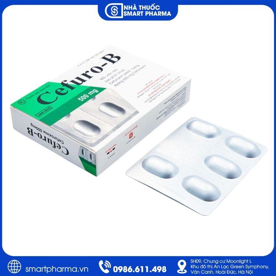 NT Smartpharma (12) Cefuro-B 500mg – Điều trị nhiễm khuẩn đường hô hấp, tiết niệu và da