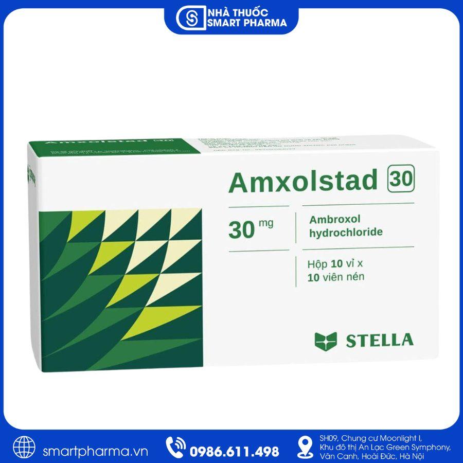 NT Smartpharma (13) Amxolstad 30 điều trị ho có đờm, viêm phế quản và các bệnh lý đường hô hấp
