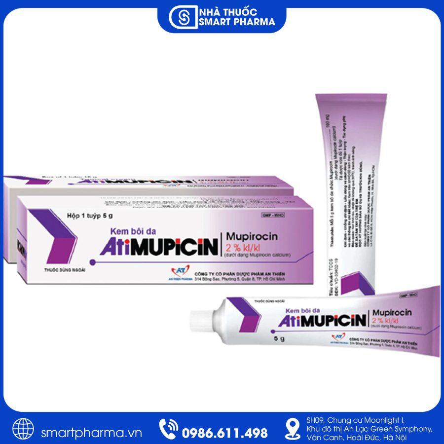 NT Smartpharma (13) Kem bôi da AtiMupicin – Kháng sinh bôi ngoài da trị nhiễm khuẩn da