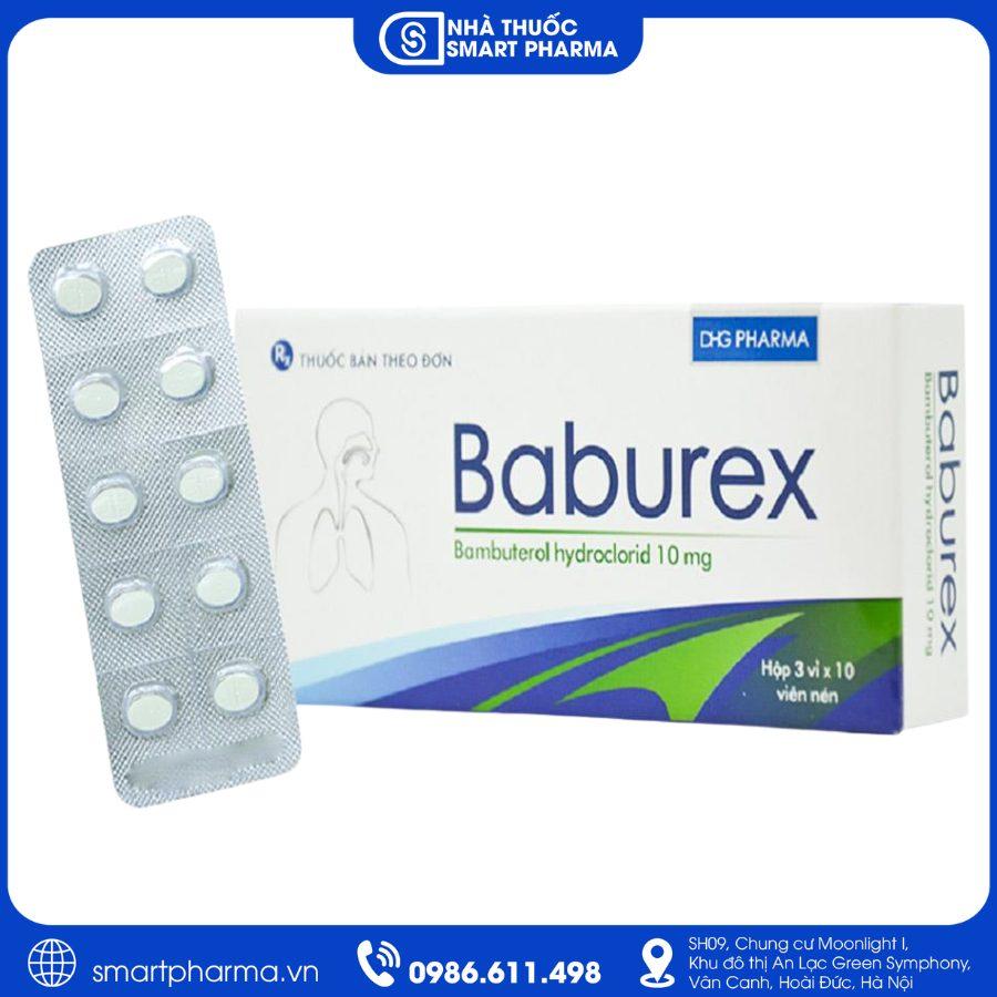 NT Smartpharma (15) Baburex 10mg – Thuốc điều trị hen phế quản và viêm phế quản mạn