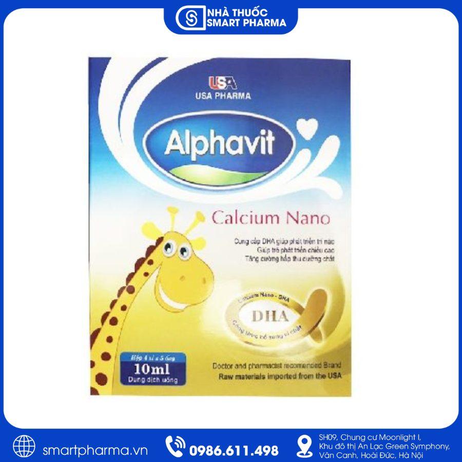 NT Smartpharma Alphavit Calcium Nano DHA bổ sung canxi, phát triển chiều cao và giảm nguy cơ còi xương ở trẻ