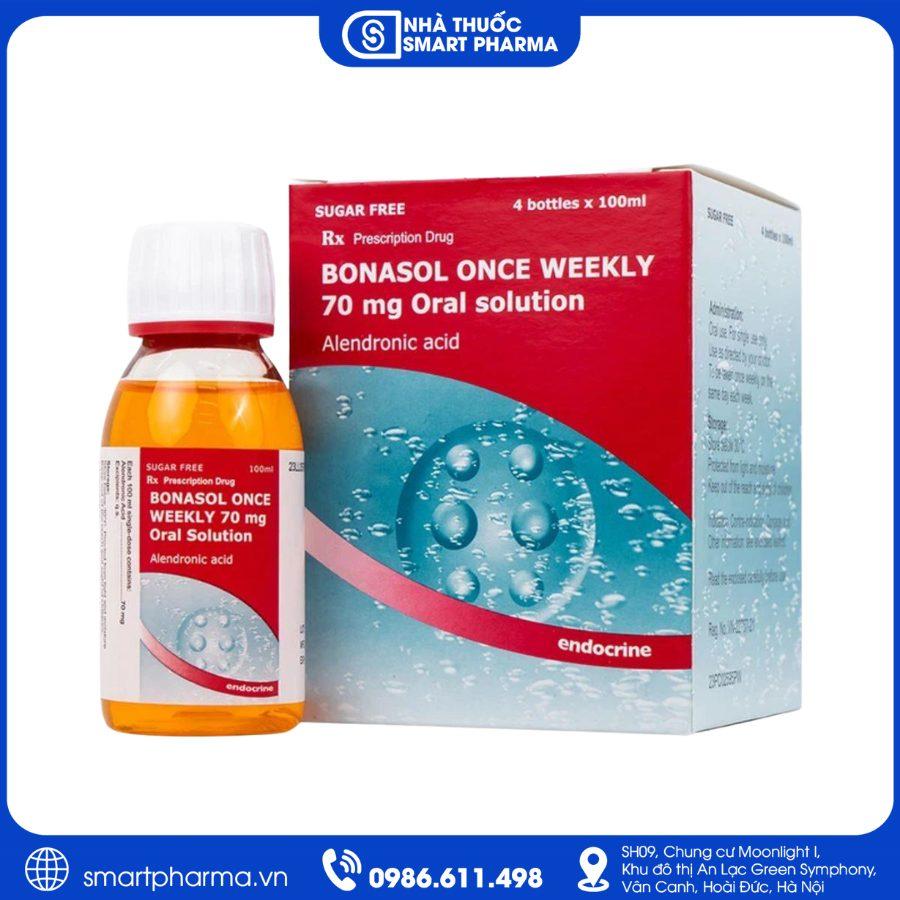 NT Smartpharma (16) Thuốc Bonasol Once Weekly 70mg Oral Solution 100ml – Điều trị loãng xương hiệu quả