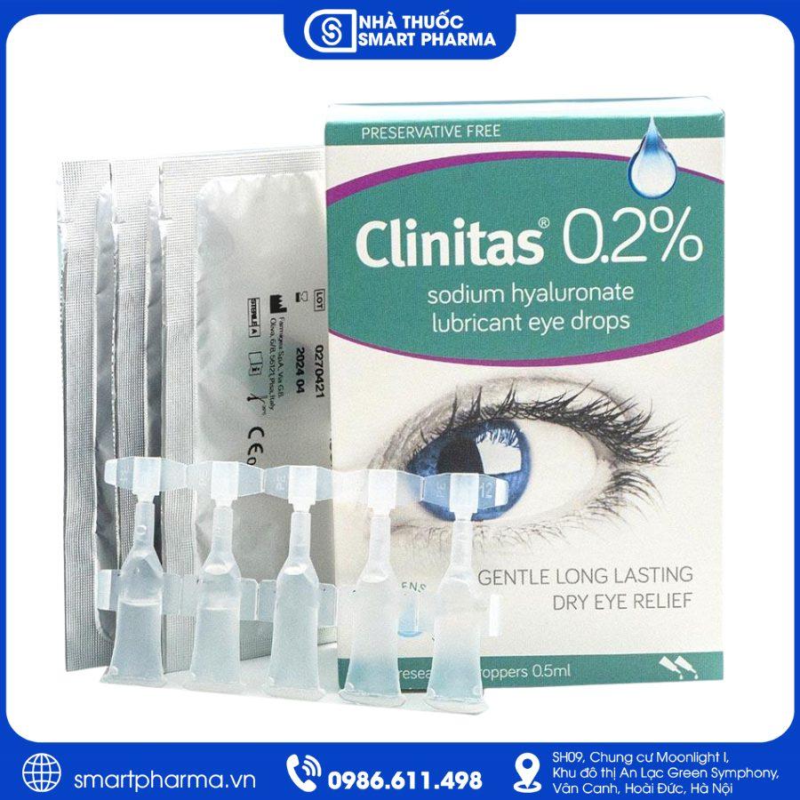 NT Smartpharma (17) Clinitas 0,2% – Nước mắt nhân tạo hỗ trợ điều trị khô mắt, mỏi mắt