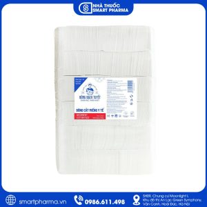 Bông y tế cắt miếng 7cm x 7cm Bạch Tuyết – Tiện lợi, dễ sử dụng