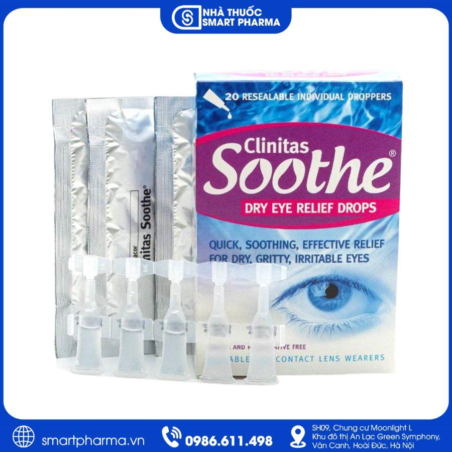 NT Smartpharma (18) Clinitas Soothe 0,4% – Nước mắt nhân tạo hỗ trợ điều trị khô mắt