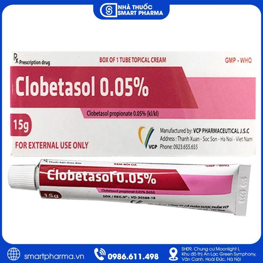 NT Smartpharma (19) Clobetasol 0.05% VCP – Điều trị viêm da, eczema và vảy nến