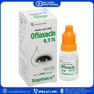 Thuốc Ofloxacin 0,3% Traphaco điều trị viêm kết mạc, viêm giác mạc và nhiễm khuẩn mắt