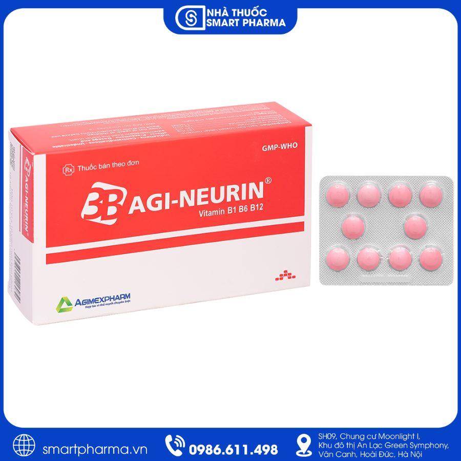 NT Smartpharma (20) Thuốc Agi-Neurin điều trị rối loạn thần kinh, đau nhức do thiếu vitamin B1, B6, B12