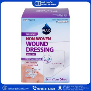 Băng gạc vô trùng Plaid Wound Dressing 6x7cm – Bảo vệ vết thương, cố định kim luồn