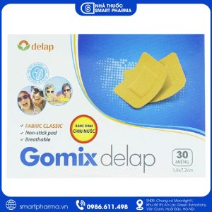 Băng dán Gomix Delap xanh 3.8 x 7.2 cm – Băng bó và bảo vệ vết thương nhỏ