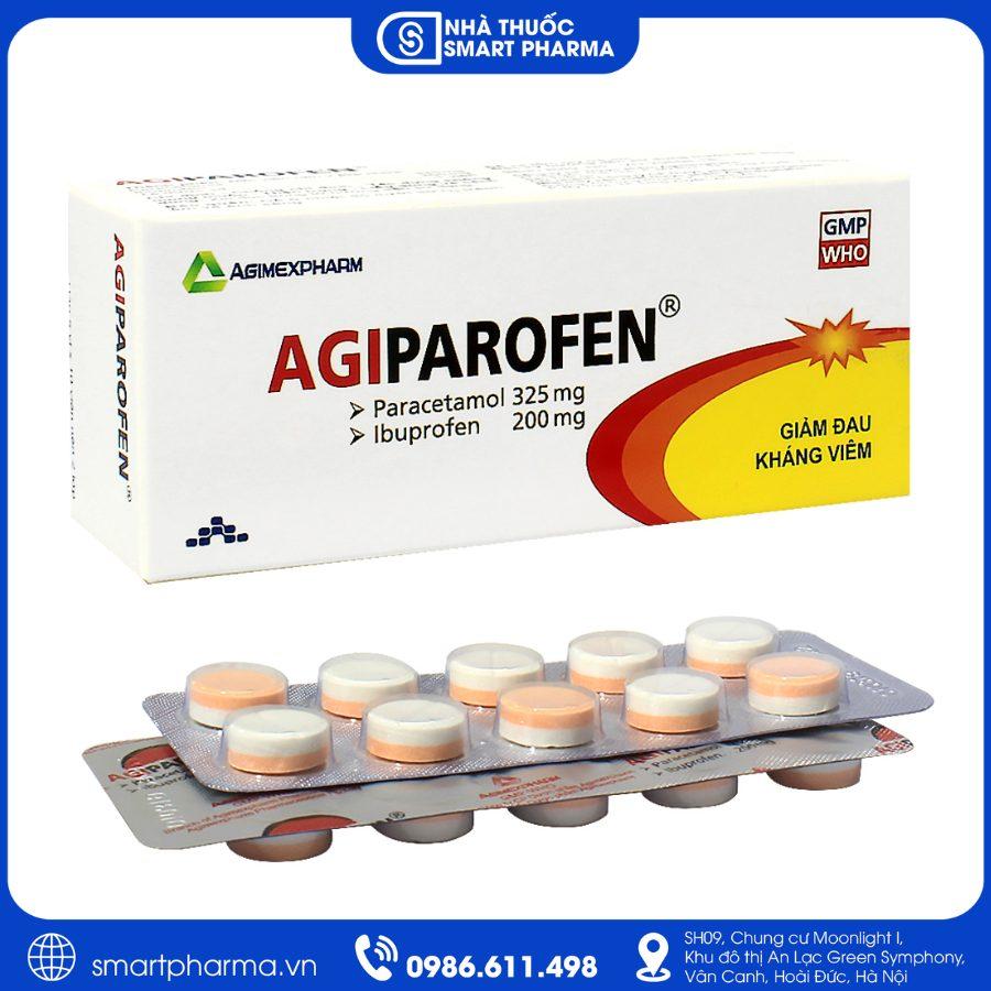 NT Smartpharma (22) Thuốc Agiparofen 325/200 điều trị đau đầu, đau răng, đau cơ xương khớp và hạ sốt
