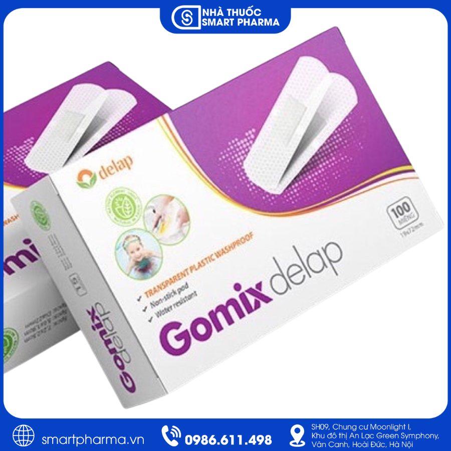 NT Smartpharma (23) Băng dán Gomix Delap Tím – Băng bó và bảo vệ vết thương nhỏ