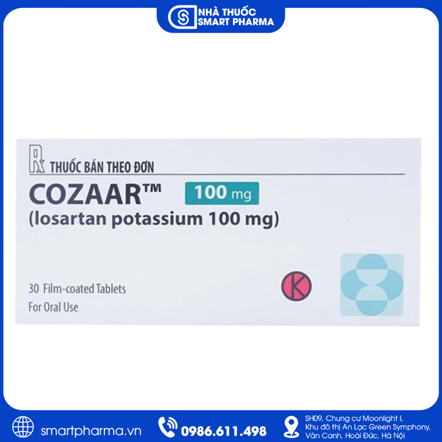 NT Smartpharma (23) Thuốc Cozaar 100mg – Điều trị tăng huyết áp và bệnh thận do đái tháo đường