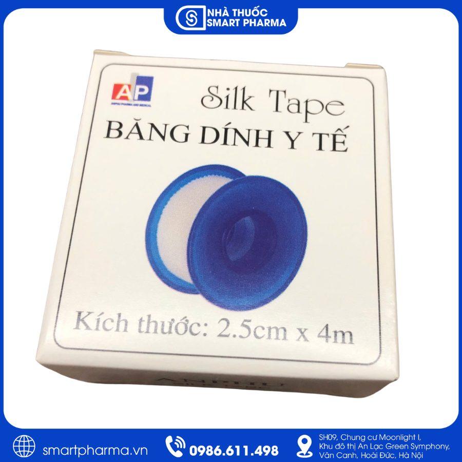 NT Smartpharma (24) Băng SilkTape 2,5 x 4m An Phú – Cố định gạc và băng vết thương