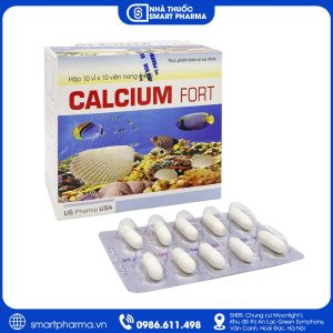 Calcium Fort US Pharma USA bổ sung canxi, Vitamin D3 hỗ trợ xương và răng