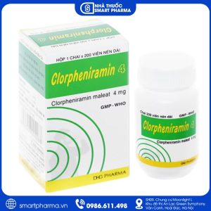 Thuốc Clorpheniramin 4 DHG – Điều trị viêm mũi dị ứng, mày đay và các triệu chứng dị ứng