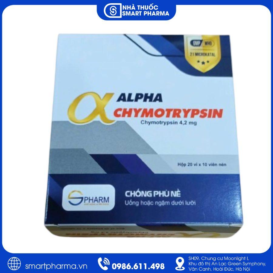 NT Smartpharma (25) Thuốc Alpha Chymotrypsin 4.2mg S.Pharm giảm phù nề, sưng viêm sau chấn thương và phẫu thuật