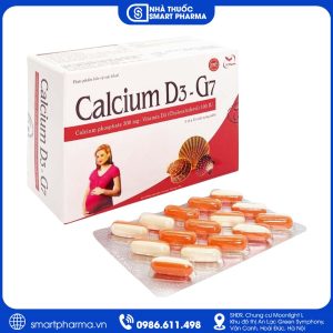 Calcium D3 - G7 bổ sung canxi, Vitamin D3 hỗ trợ xương và răng chắc khỏe