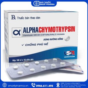 Thuốc Alphachymotrypsin USAR 4200IU giảm phù nề, sưng viêm sau chấn thương và phẫu thuật