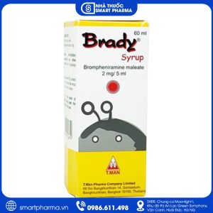 Thuốc Brady Syrup 2mg/5ml – Điều trị triệu chứng dị ứng, viêm mũi và cảm lạnh