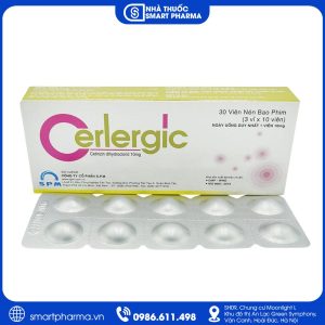 Cerlergic 10mg – Điều trị viêm mũi dị ứng, mày đay và các triệu chứng dị ứng