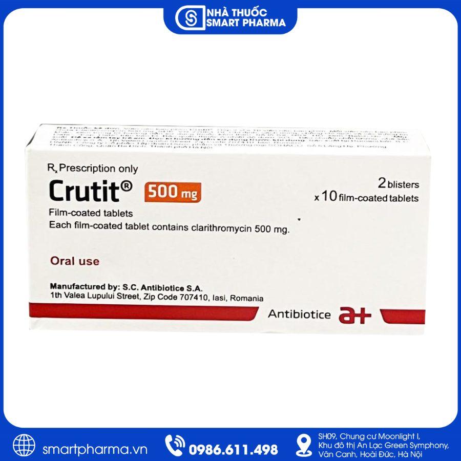 NT Smartpharma (28) Thuốc Crutit 500mg – Điều trị nhiễm khuẩn đường hô hấp, da và mô mềm
