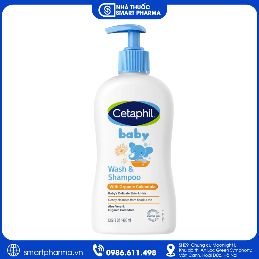 NT Smartpharma (28) Cetaphil Organic Calendula – Sữa dưỡng ẩm làm dịu da khô, nhạy cảm cho trẻ nhỏ