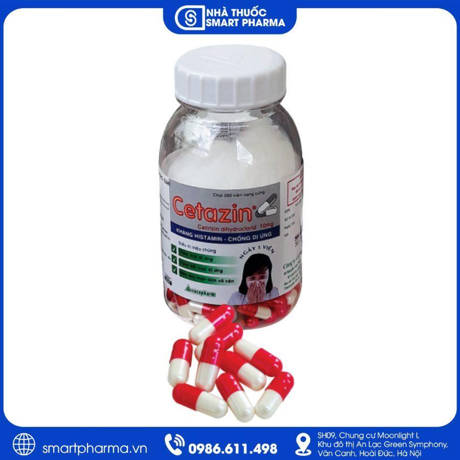 NT Smartpharma (29) Cetazin Vacopharm – Điều trị viêm mũi dị ứng, mày đay và triệu chứng dị ứng