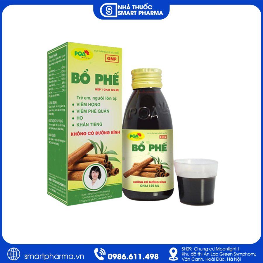 NT Smartpharma (3) PQA Bổ Phế không đường 125ml – Giảm ho, giảm đờm, bổ phế